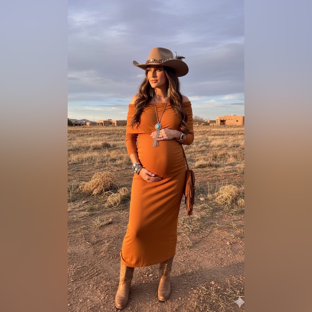 Motherhood Maternity Orange Dress